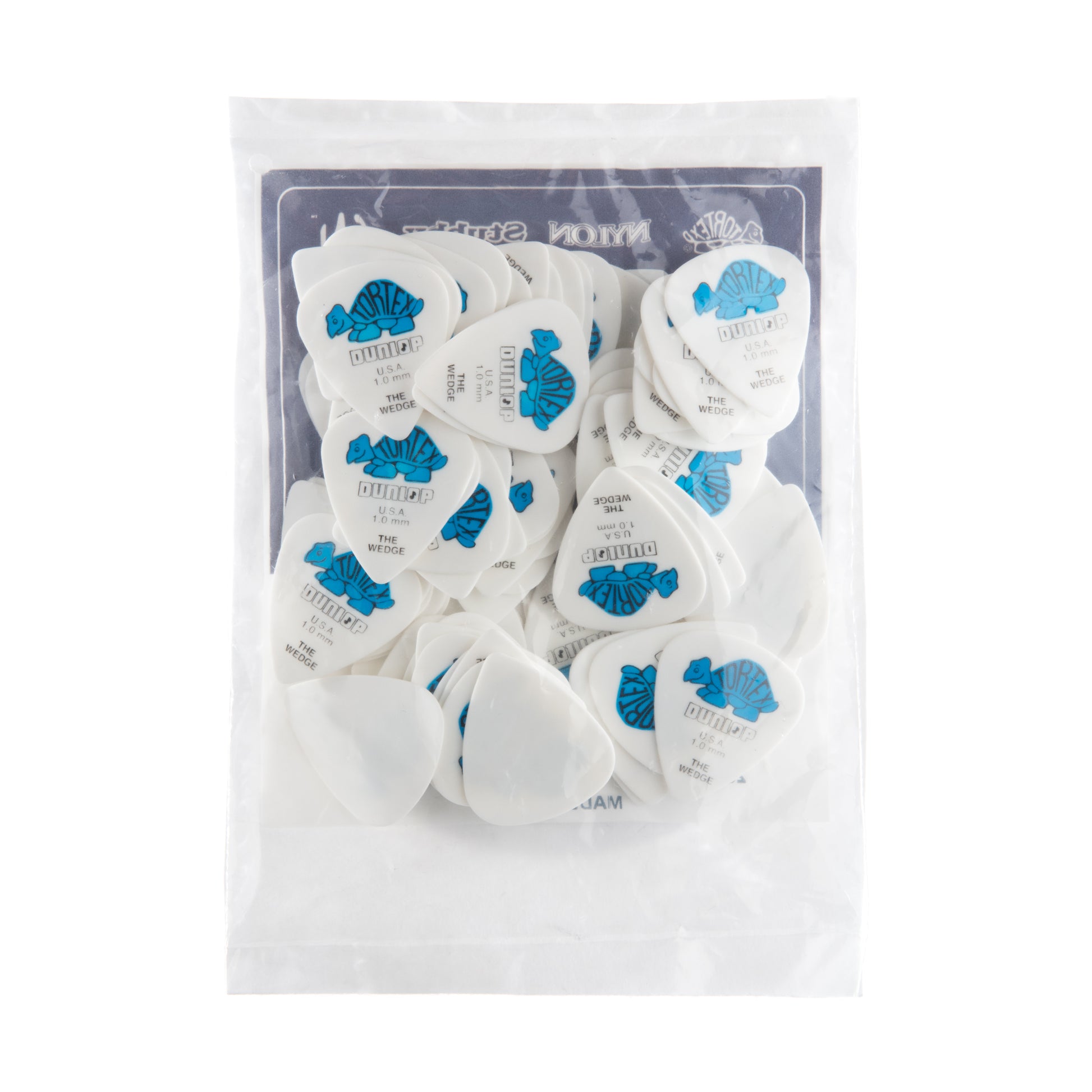 Jim Dunlop DUNLOP TORTEX 1.0mm WEDGE GUITAR PICK REFILL BAG 72-PACK - 424R100