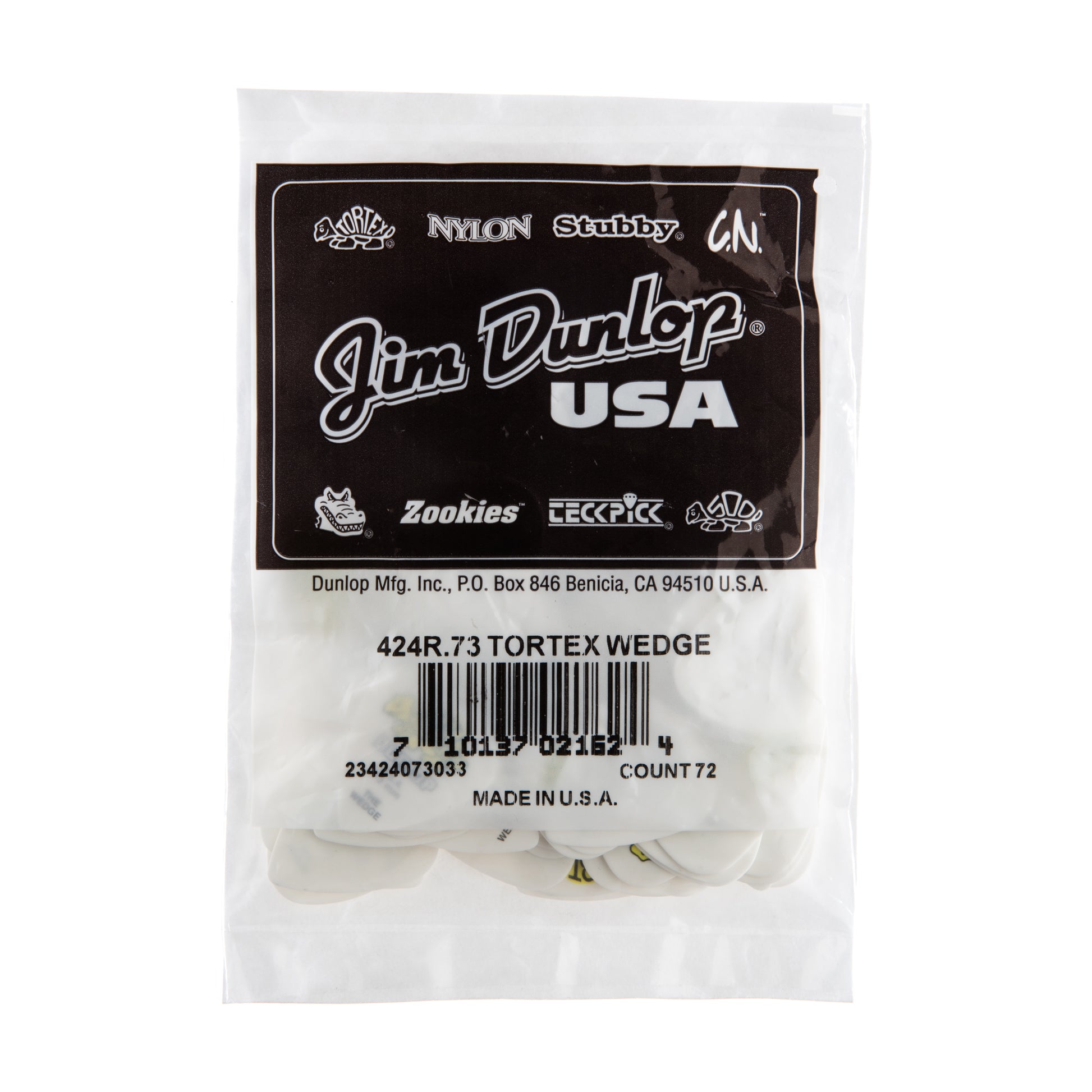 Jim Dunlop DUNLOP TORTEX .73mm WEDGE GUITAR PICK REFILL BAG 72-PACK - 424R073