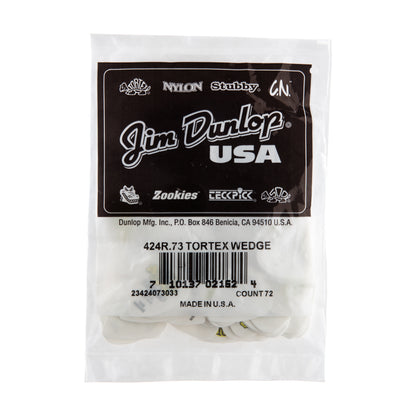 Jim Dunlop DUNLOP TORTEX .73mm WEDGE GUITAR PICK REFILL BAG 72-PACK - 424R073