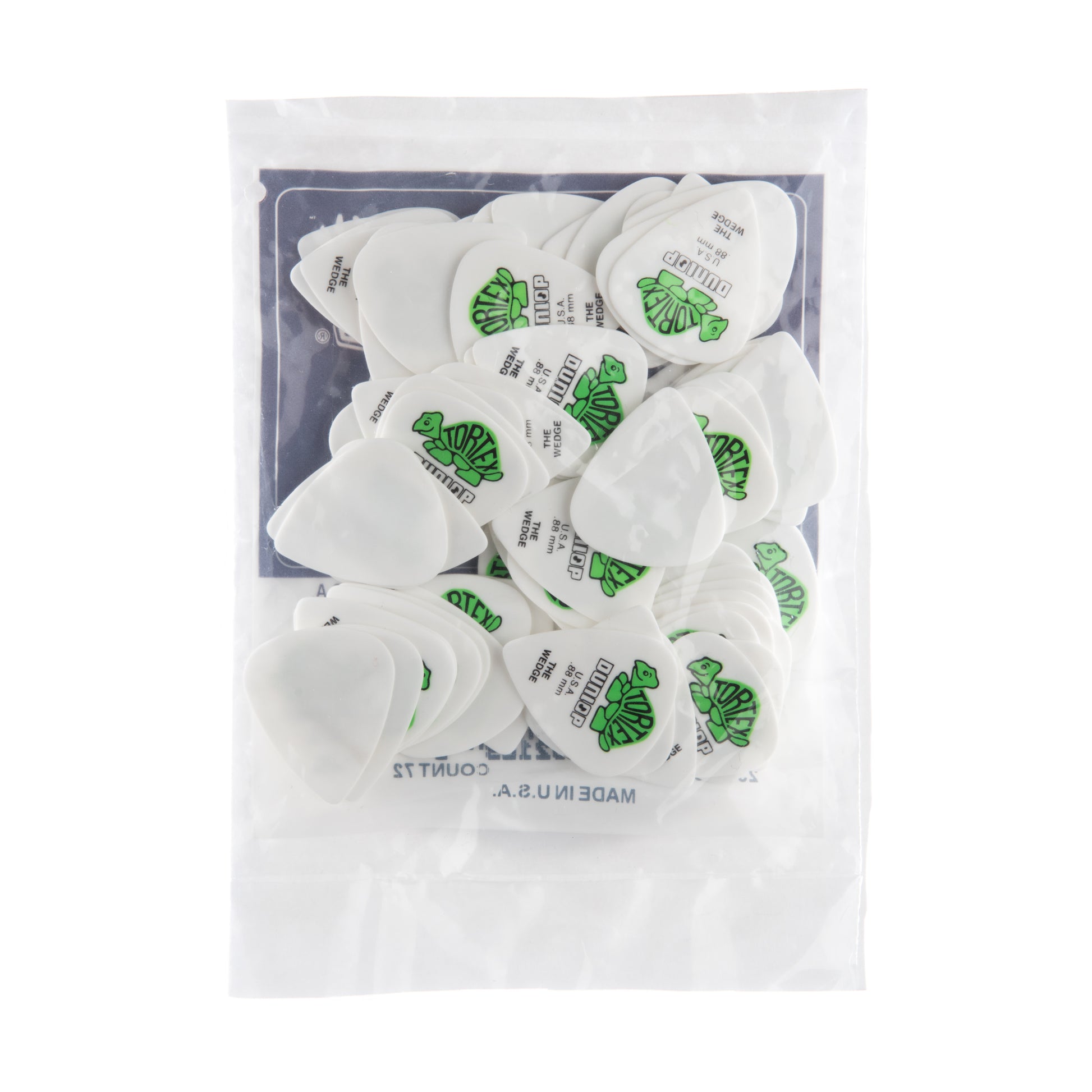 Jim Dunlop DUNLOP TORTEX .88mm WEDGE GUITAR PICK REFILL BAG 72-PACK - 424R088