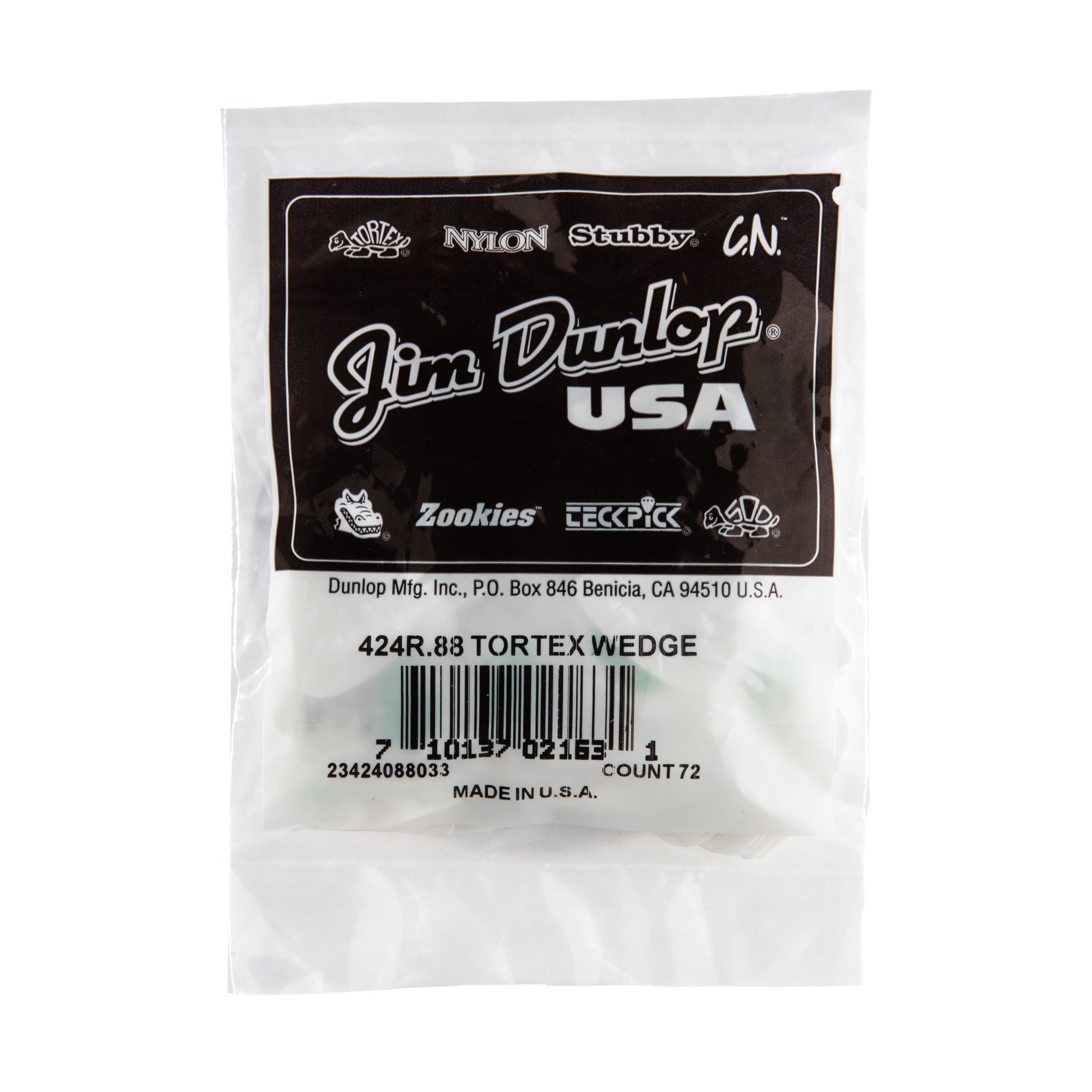 Jim Dunlop DUNLOP TORTEX .88mm WEDGE GUITAR PICK REFILL BAG 72-PACK - 424R088