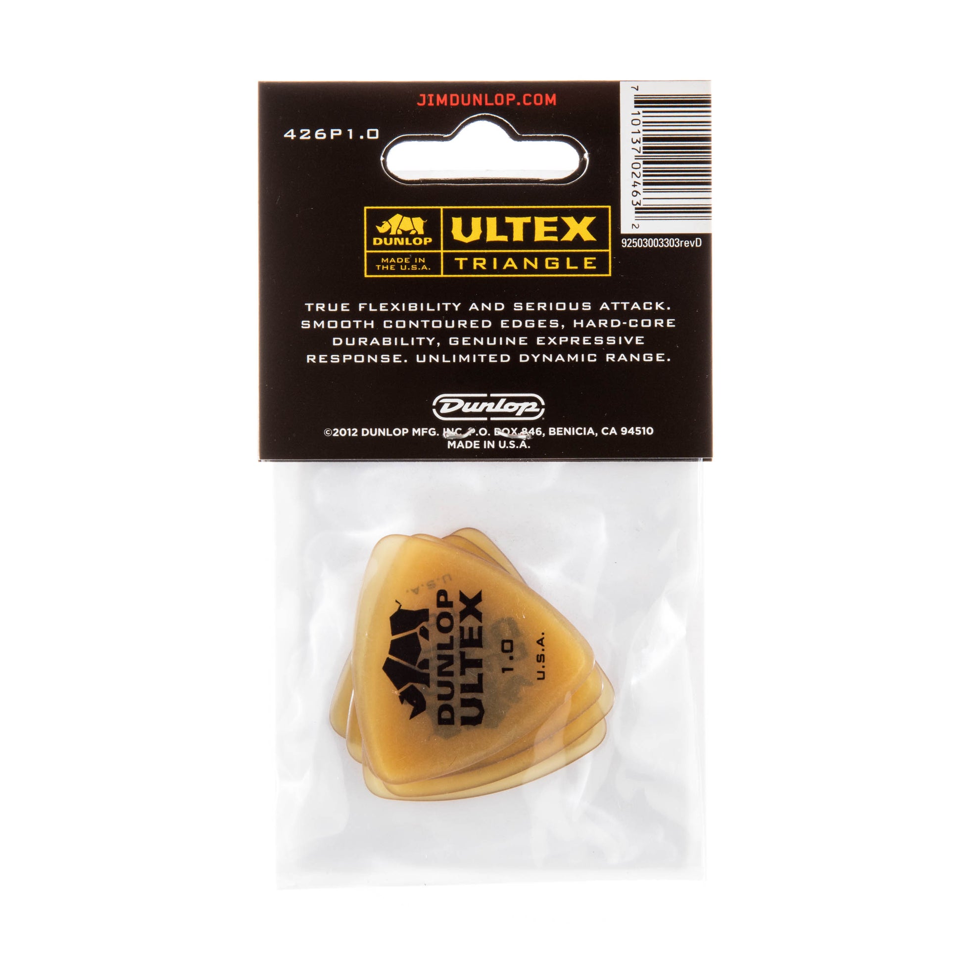 Jim Dunlop DUNLOP ULTEX 1.0mm TRIANGLE GUITAR PICK PLAYER'S PACK 06-PACK - 426P100
