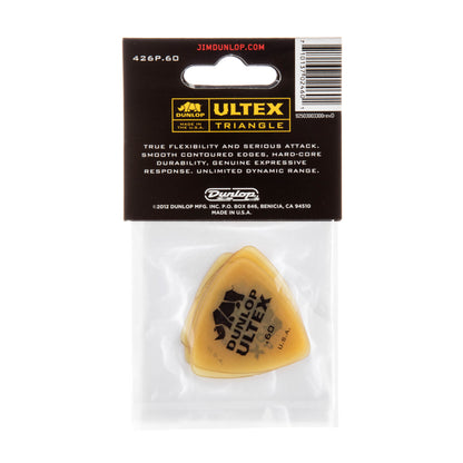 Jim Dunlop DUNLOP ULTEX .60mm TRIANGLE GUITAR PICK PLAYER'S PACK 06-PACK - 426P060