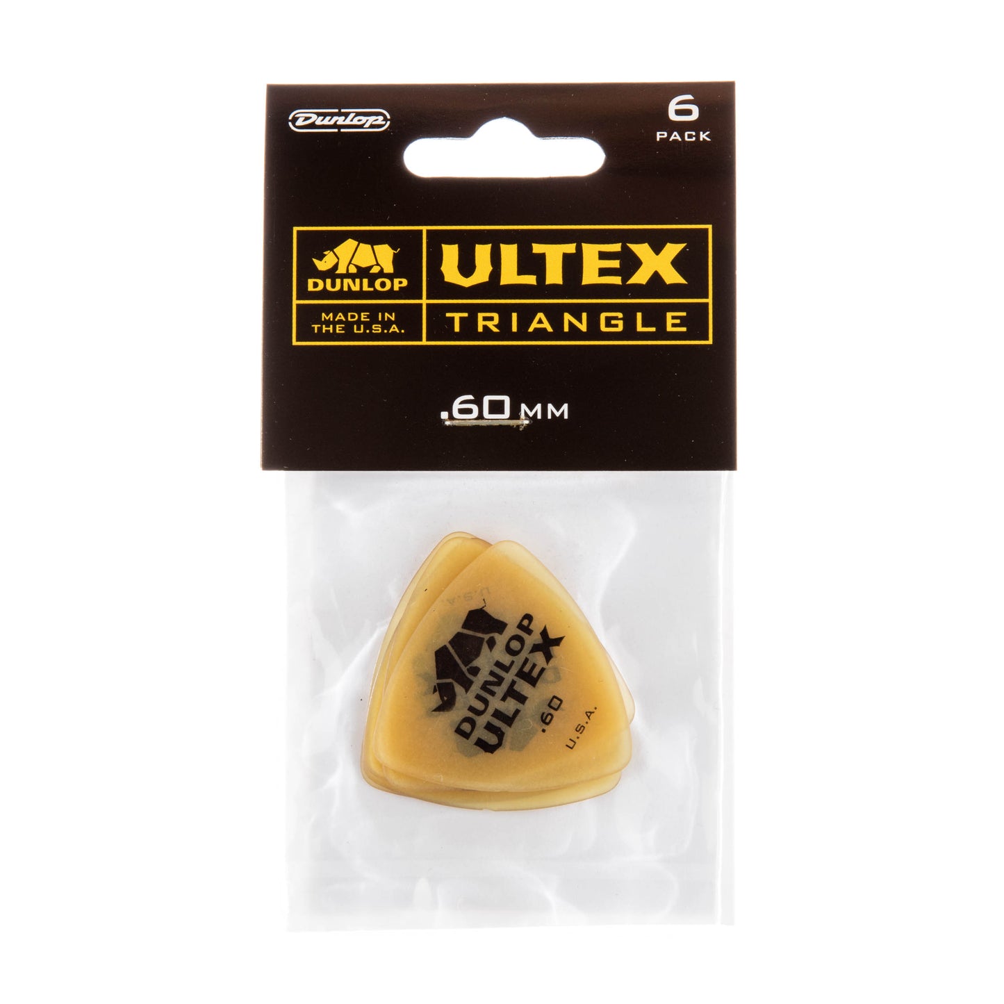 Jim Dunlop DUNLOP ULTEX .60mm TRIANGLE GUITAR PICK PLAYER'S PACK 06-PACK - 426P060
