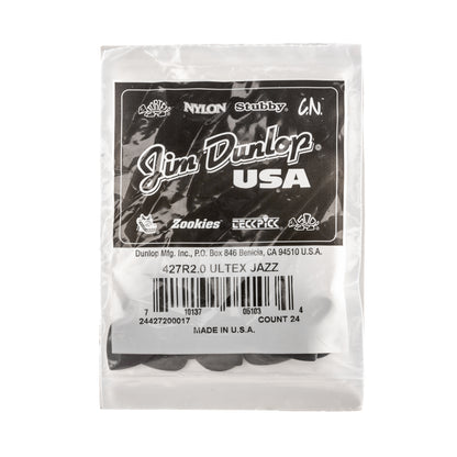 Jim Dunlop DUNLOP ULTEX 2.0mm JAZZ III GUITAR PICK REFILL BAG 24-PACK - 427R200