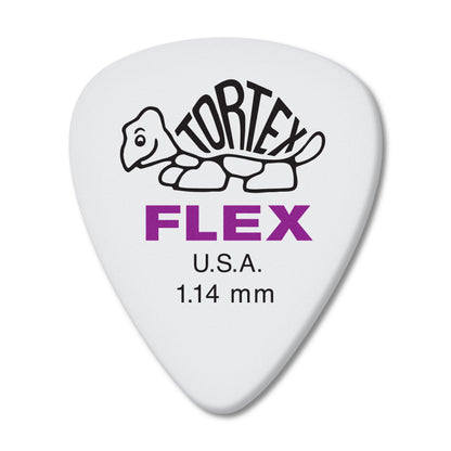 Jim Dunlop DUNLOP TORTEX FLEX 1.14mm STANDARD GUITAR PICK PLAYER'S PACK 12 -PACK - 428P114