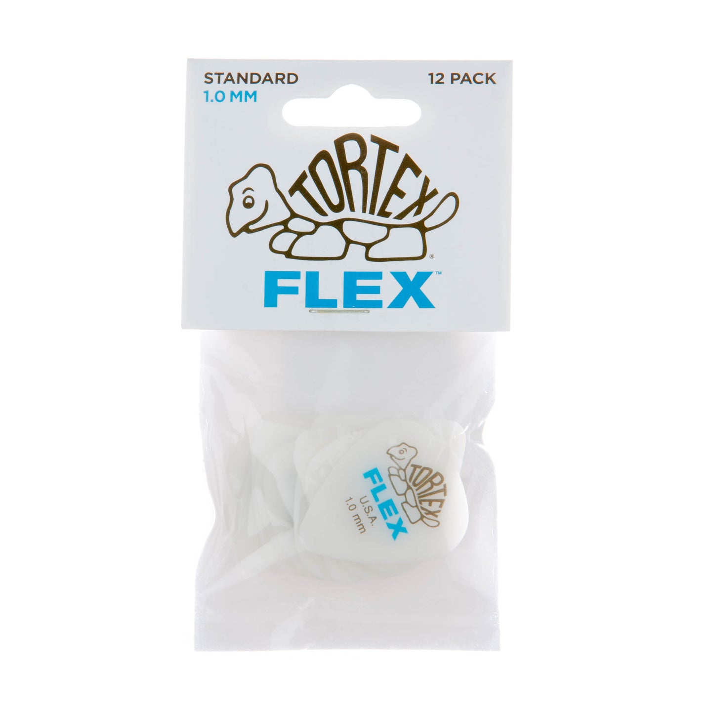 Jim Dunlop DUNLOP TORTEX FLEX 1.0mm STANDARD GUITAR PICK PLAYER'S PACK 12 -PACK - 428P100