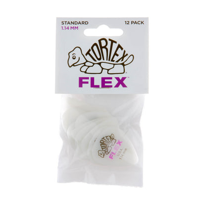 Jim Dunlop DUNLOP TORTEX FLEX 1.14mm STANDARD GUITAR PICK PLAYER'S PACK 12 -PACK - 428P114