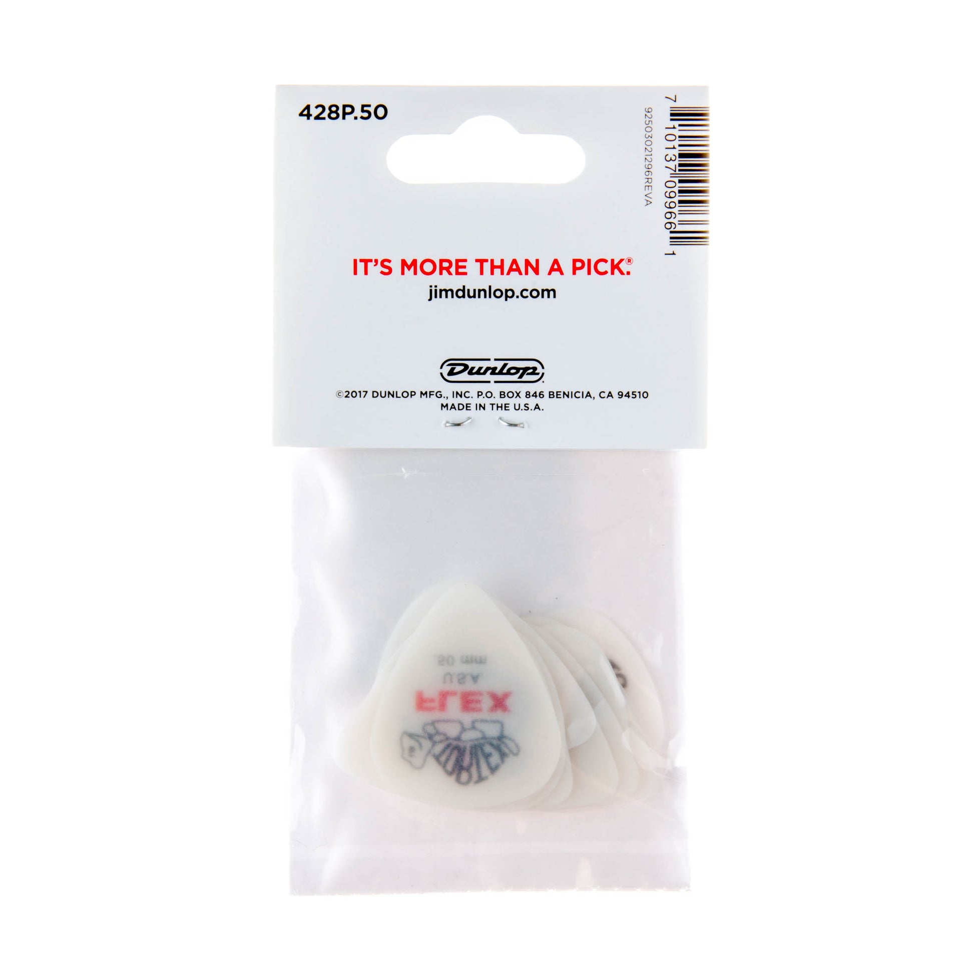 Jim Dunlop DUNLOP TORTEX FLEX .50mm STANDARD GUITAR PICK PLAYER'S PACK 12 -PACK - 428P050