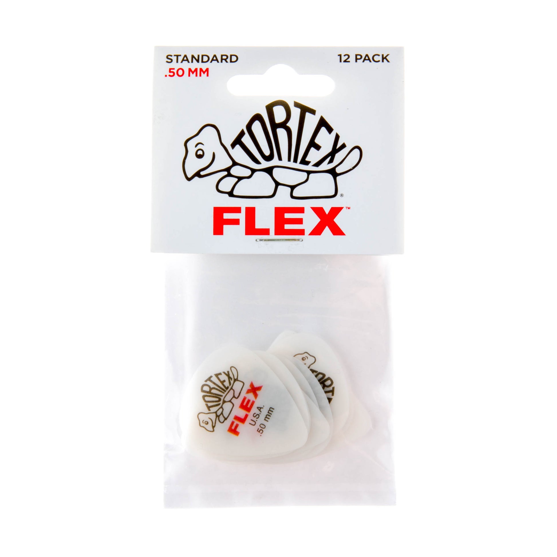 Jim Dunlop DUNLOP TORTEX FLEX .50mm STANDARD GUITAR PICK PLAYER'S PACK 12 -PACK - 428P050
