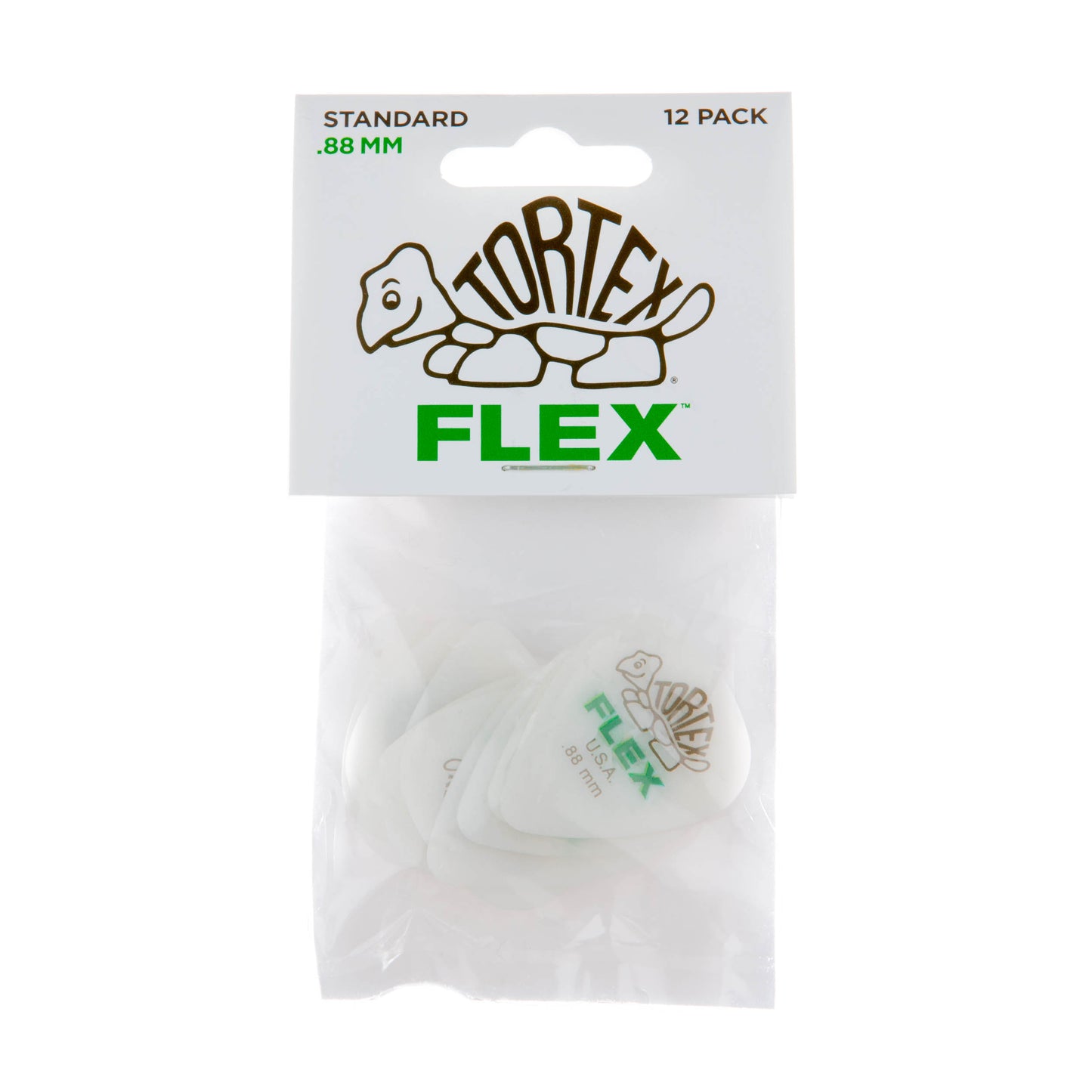 Jim Dunlop DUNLOP TORTEX FLEX .88mm STANDARD GUITAR PICK PLAYER'S PACK 12 -PACK - 428P088