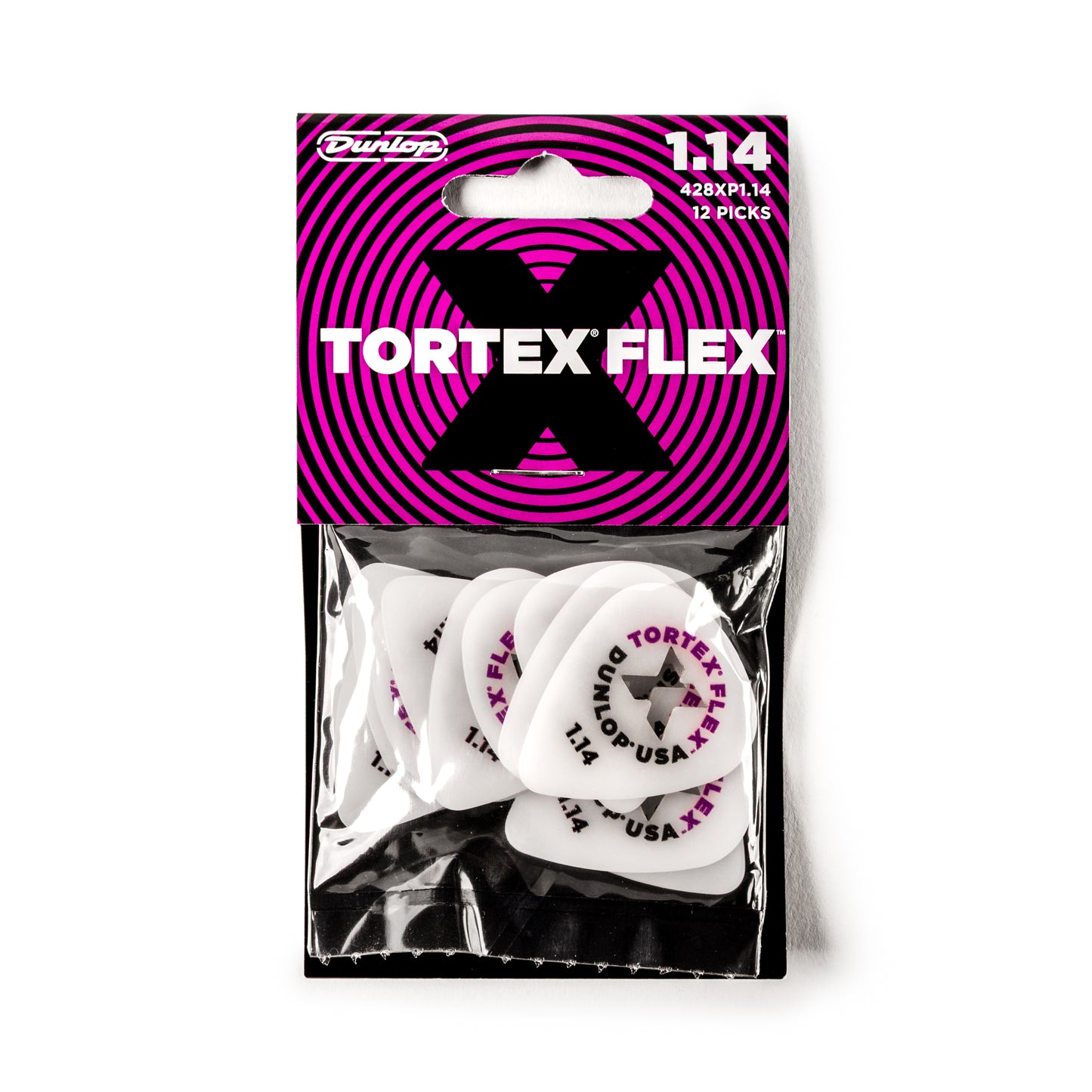 Jim Dunlop DUNLOP TORTEX 1.14mm FLEX X GUITAR PICK PLAYER'S PACK 12-PACK - 428XP114