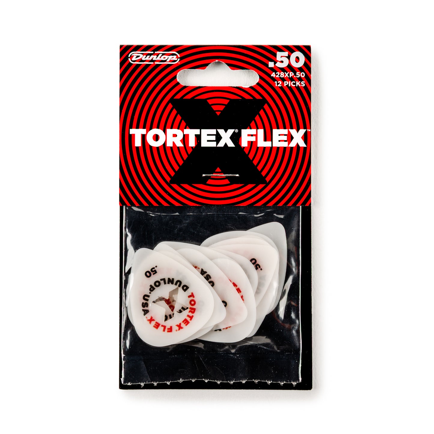 Jim Dunlop DUNLOP TORTEX .50mm FLEX X GUITAR PICK PLAYER'S PACK 12-PACK - 428XP050