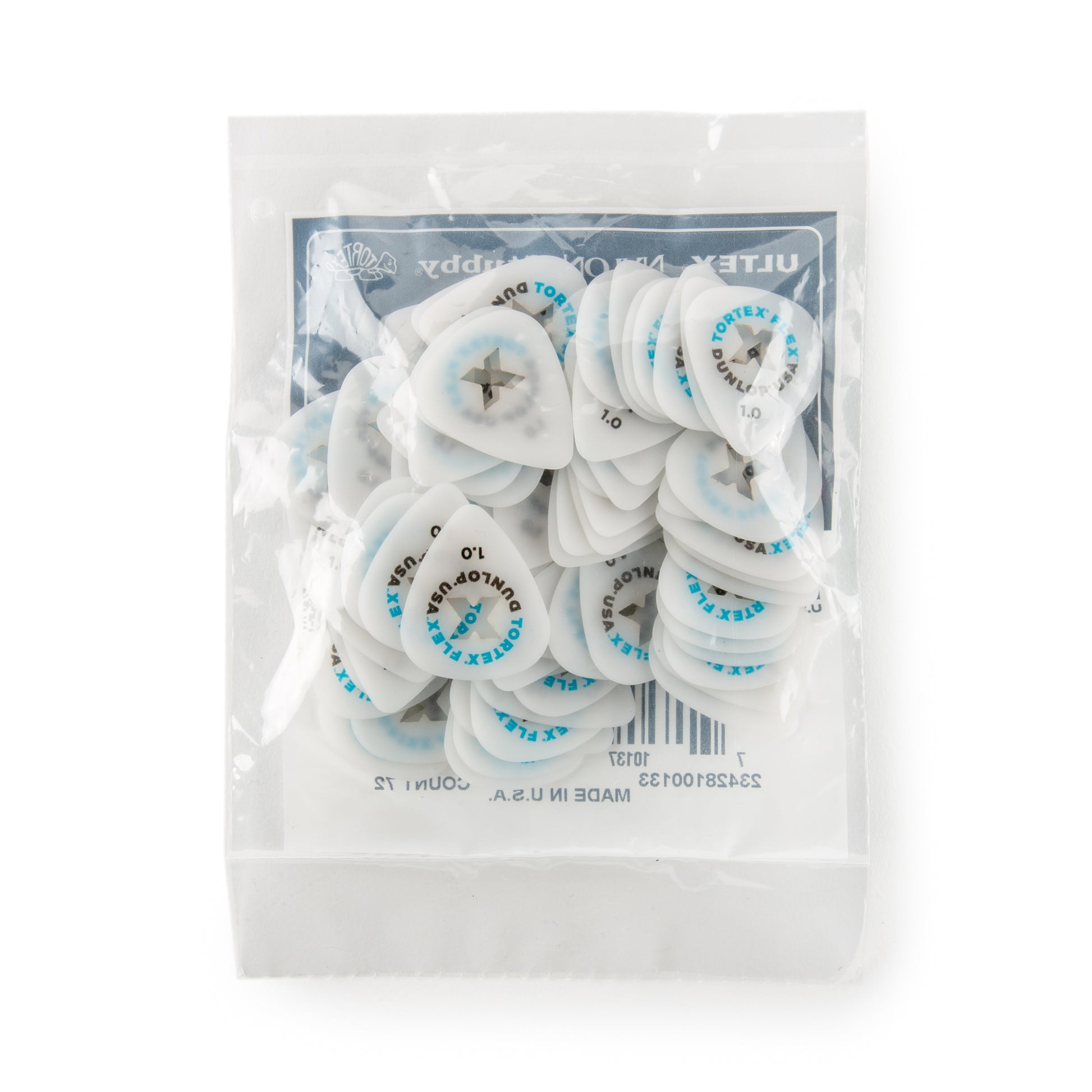 Jim Dunlop DUNLOP TORTEX 1.0mm FLEX X GUITAR PICK REFILL BAG 72-PACK - 428XR100