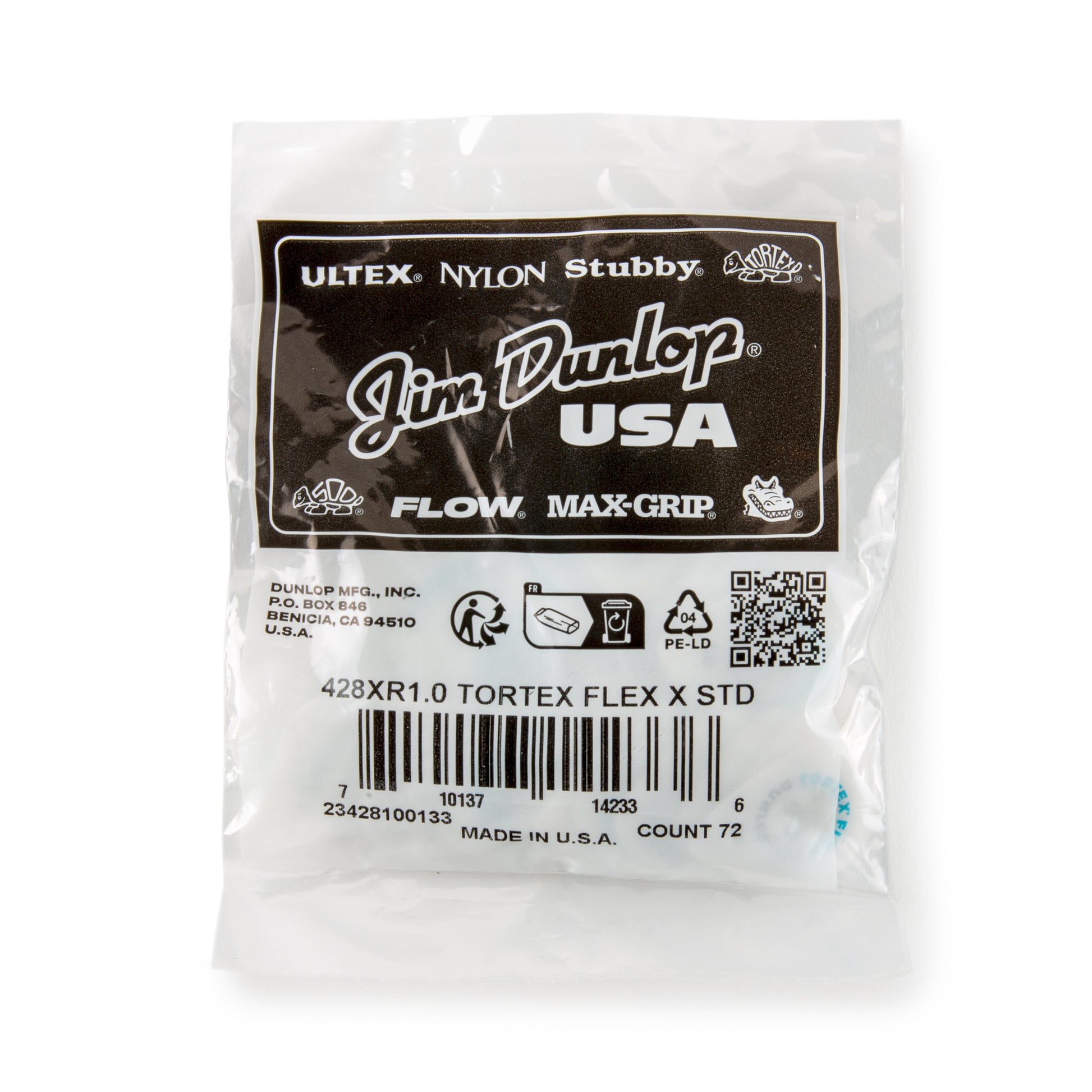 Jim Dunlop DUNLOP TORTEX 1.0mm FLEX X GUITAR PICK REFILL BAG 72-PACK - 428XR100