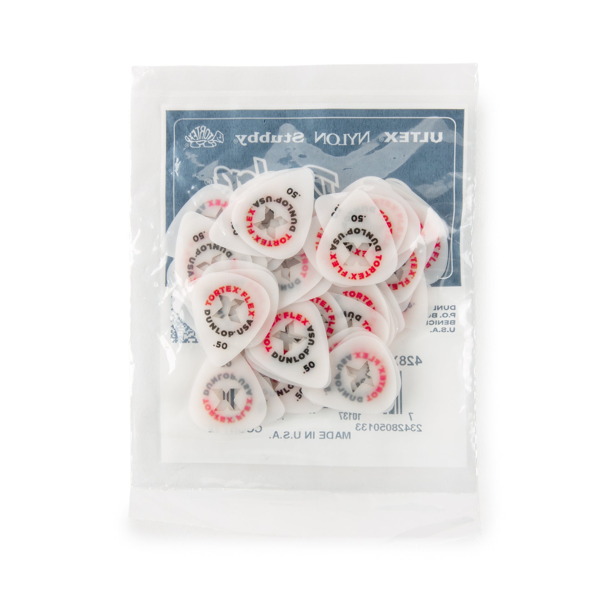 Jim Dunlop DUNLOP TORTEX .50mm FLEX X GUITAR PICK REFILL BAG 72-PACK - 428XR050