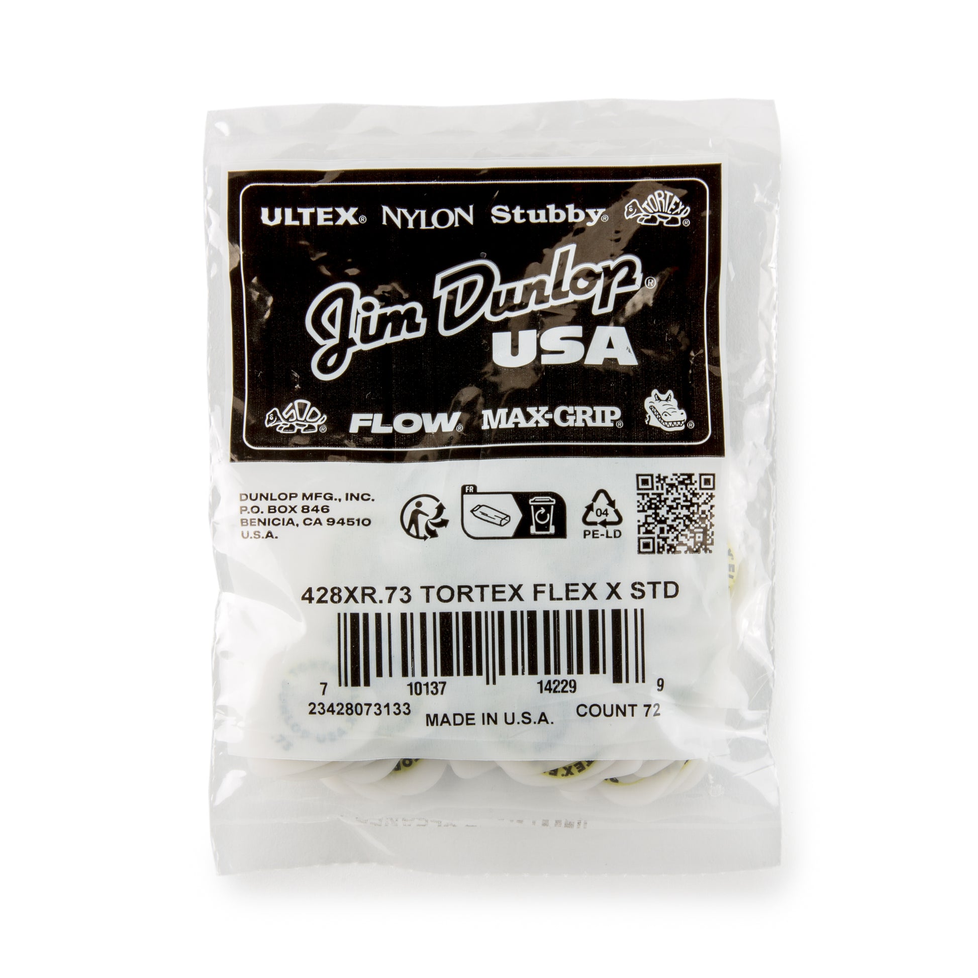 Jim Dunlop DUNLOP TORTEX .73mm FLEX X GUITAR PICK REFILL BAG 72-PACK - 428XR073