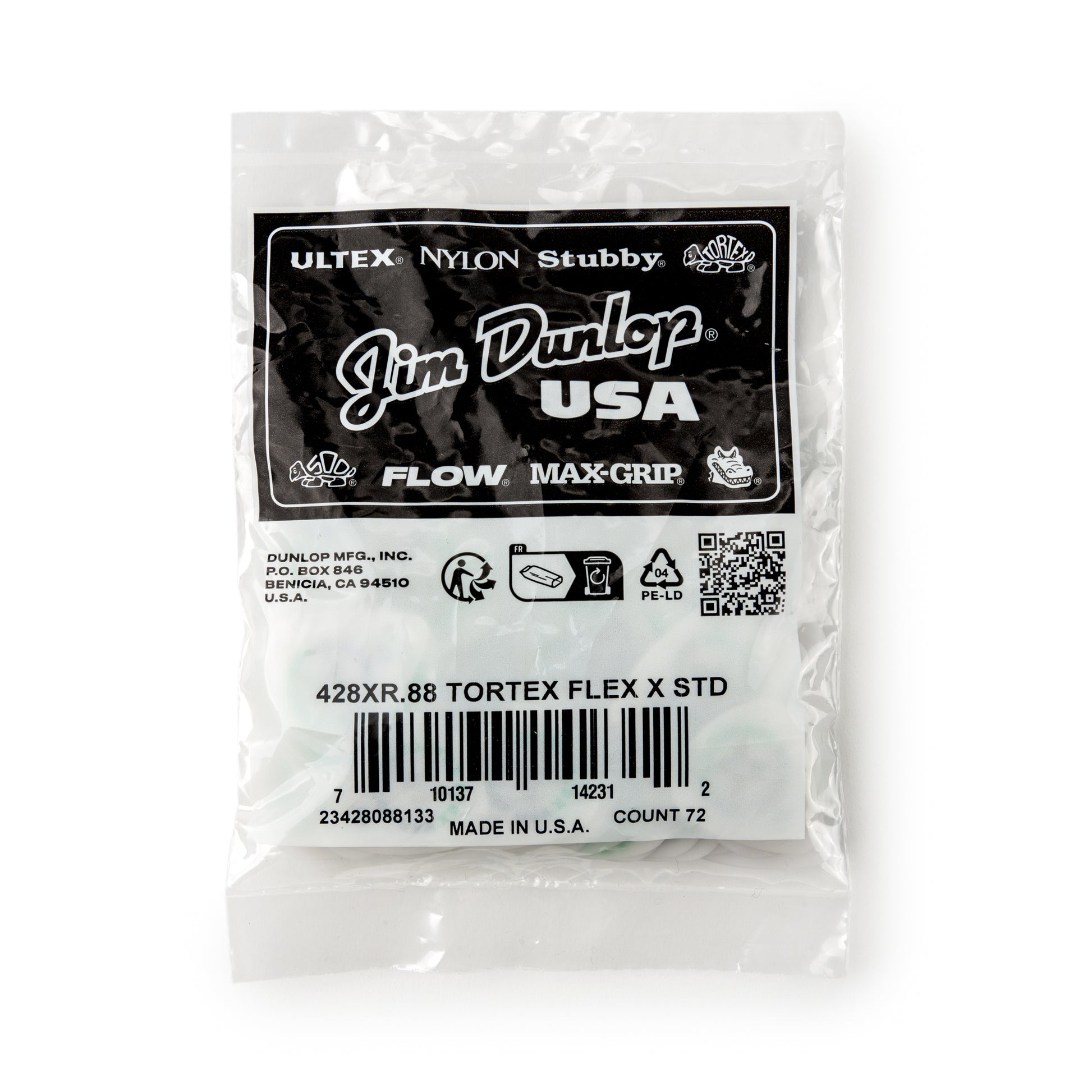 Jim Dunlop DUNLOP TORTEX .88mm FLEX X GUITAR PICK REFILL BAG 72-PACK - 428XR088
