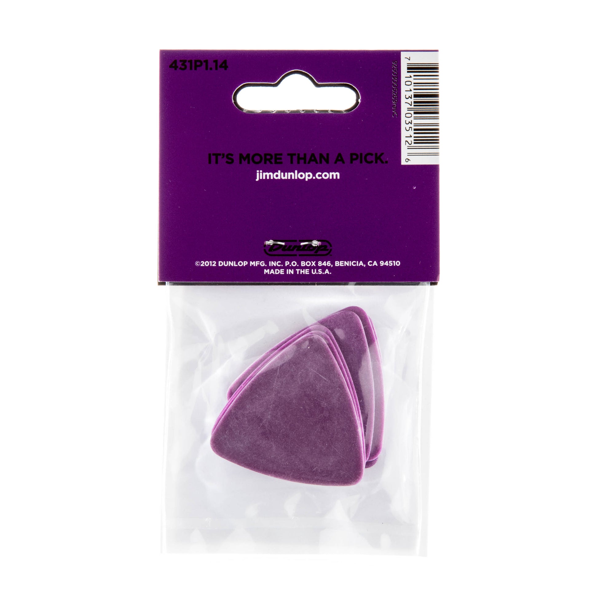 Jim Dunlop DUNLOP TORTEX 1.14mm TRIANGLE GUITAR PICK PLAYER'S PACK 06-PACK - 431P114
