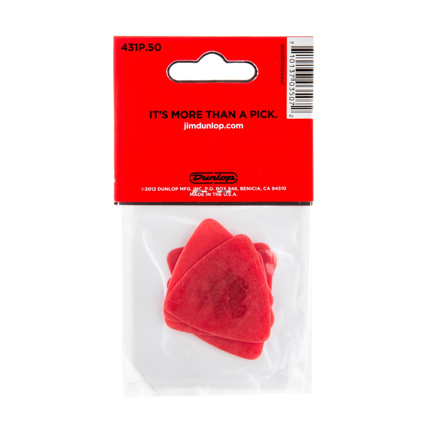 Jim Dunlop DUNLOP TORTEX .50mm TRIANGLE GUITAR PICK PLAYER'S PACK 06-PACK - 431P050