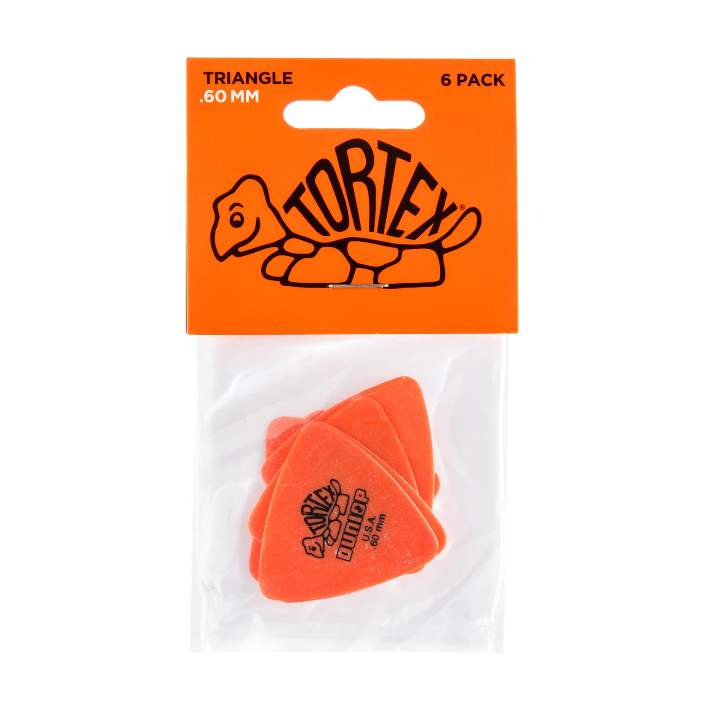 Jim Dunlop DUNLOP TORTEX .60mm TRIANGLE GUITAR PICK PLAYER'S PACK 06-PACK - 431P060