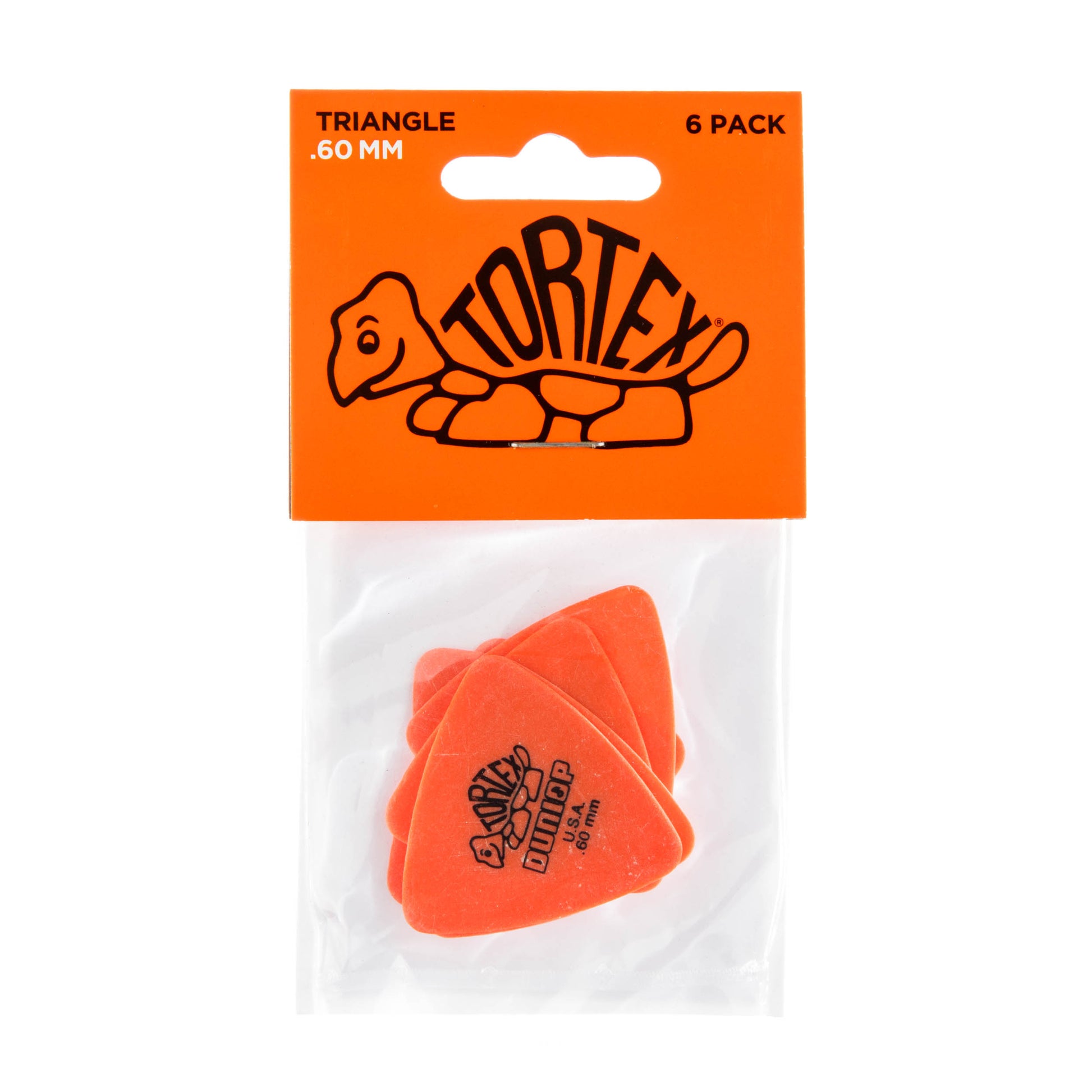 Jim Dunlop DUNLOP TORTEX .60mm TRIANGLE GUITAR PICK PLAYER'S PACK 06-PACK - 431P060