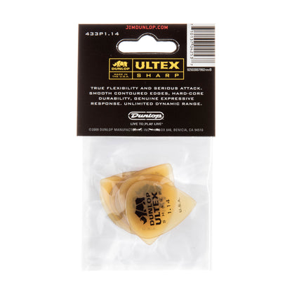 Jim Dunlop DUNLOP ULTEX 1.14mm SHARP GUITAR PICK PLAYER'S PACK 06-PACK - 433P114