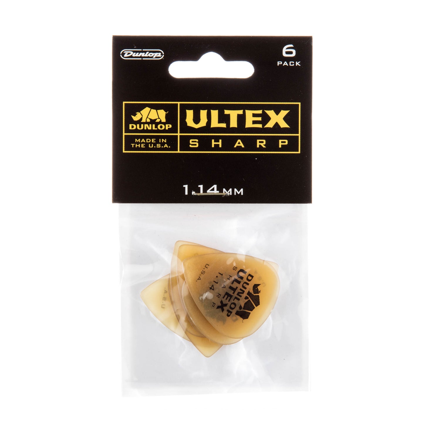 Jim Dunlop DUNLOP ULTEX 1.14mm SHARP GUITAR PICK PLAYER'S PACK 06-PACK - 433P114