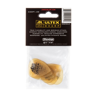 Jim Dunlop DUNLOP ULTEX 1.40mm SHARP GUITAR PICK PLAYER'S PACK 06-PACK - 433P140