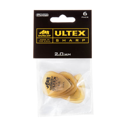 Jim Dunlop DUNLOP ULTEX 2.0mm SHARP GUITAR PICK PLAYER'S PACK 06-PACK - 433P200