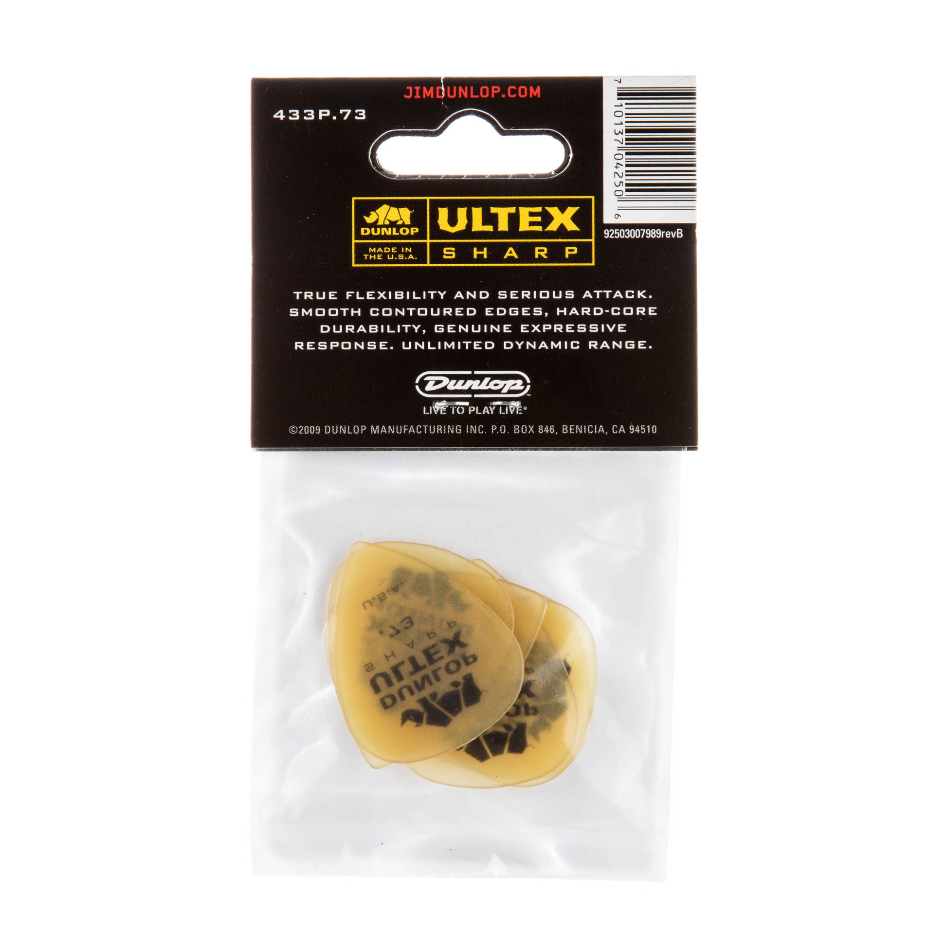 Jim Dunlop DUNLOP ULTEX .73mm SHARP GUITAR PICK PLAYER'S PACK 06-PACK - 433P073