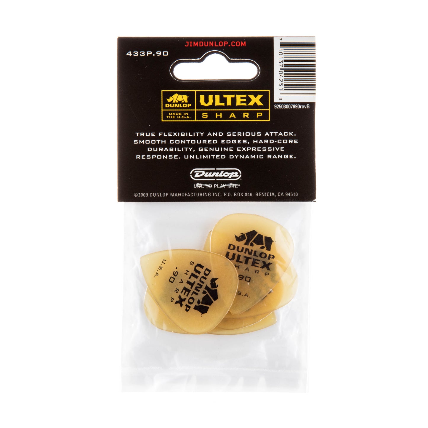 Jim Dunlop DUNLOP ULTEX .90mm SHARP GUITAR PICK PLAYER'S PACK 06-PACK - 433P090