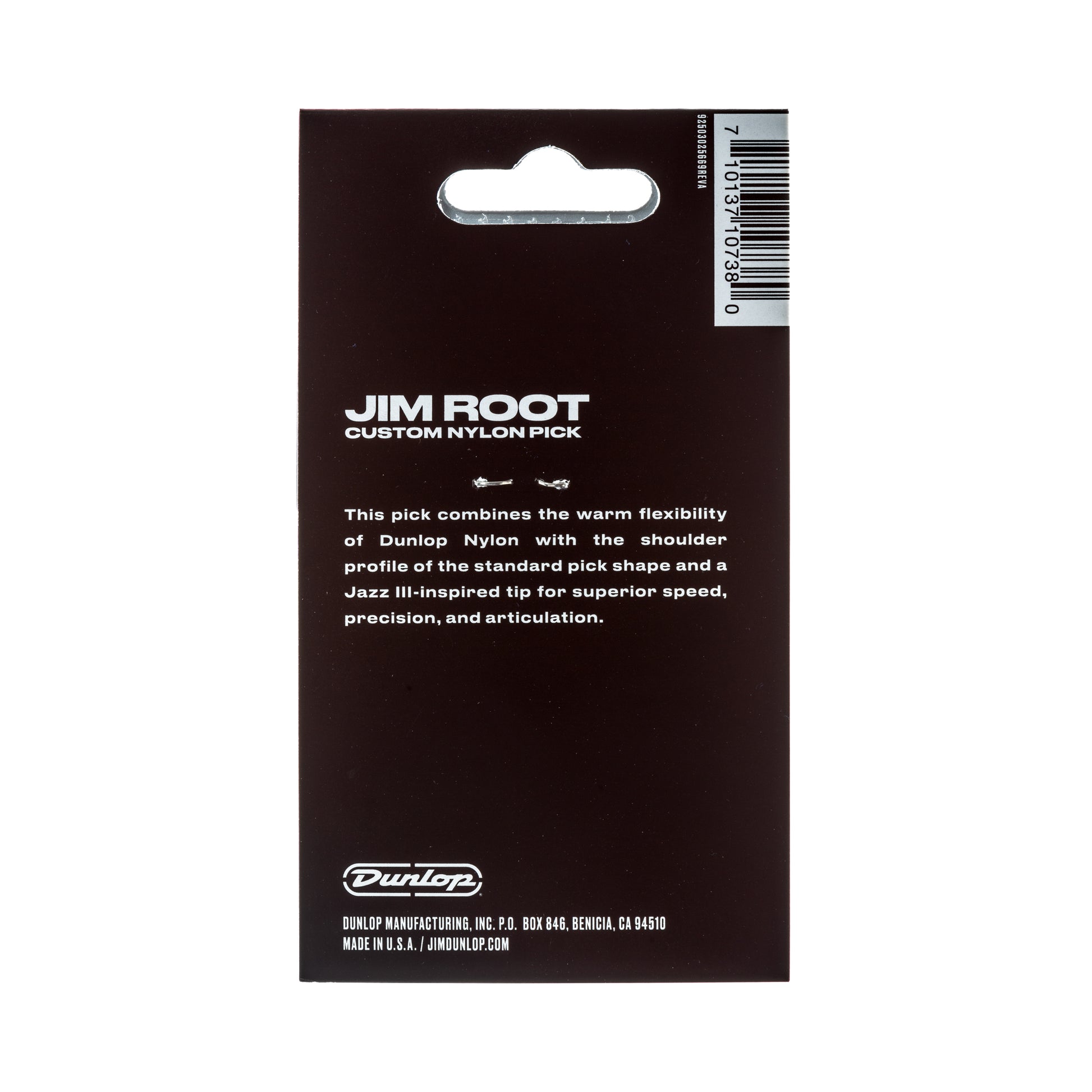 Jim Dunlop DUNLOP JIM ROOT 1.38mm CUSTOM NYLON GUITAR PICK PLAYER'S PACK 06-PACK - 447PJR138