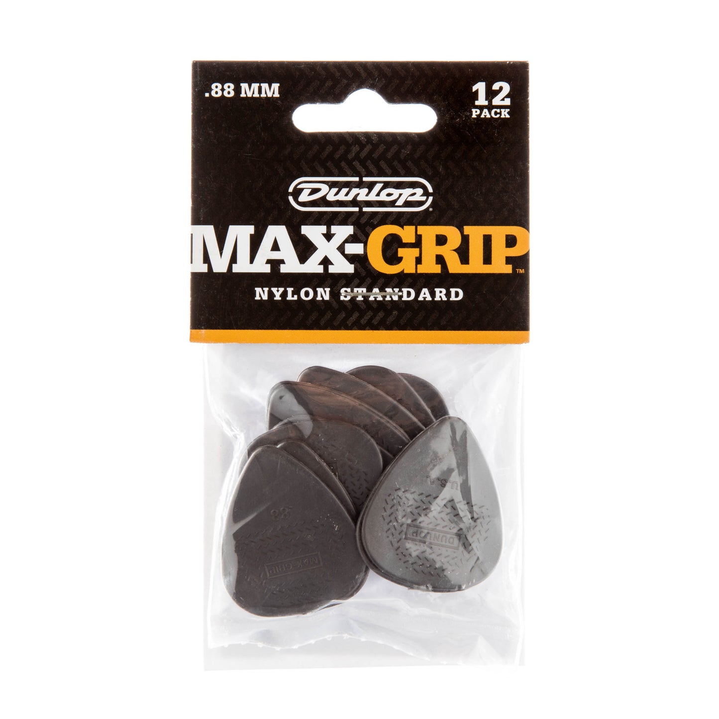 Jim Dunlop DUNLOP MAX GRIP .88mm STANDARD NYLON GUITAR PICK PLAYER'S PACK 12-PACK - 449P088