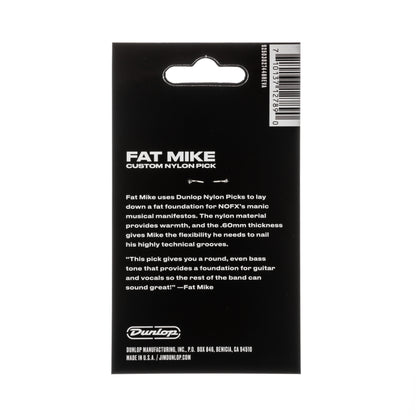 Jim Dunlop DUNLOP FAT MIKE CUSTOM NYLON .60mm GUITAR PICK PLAYER'S PACK 06-PACK - 44P060FM