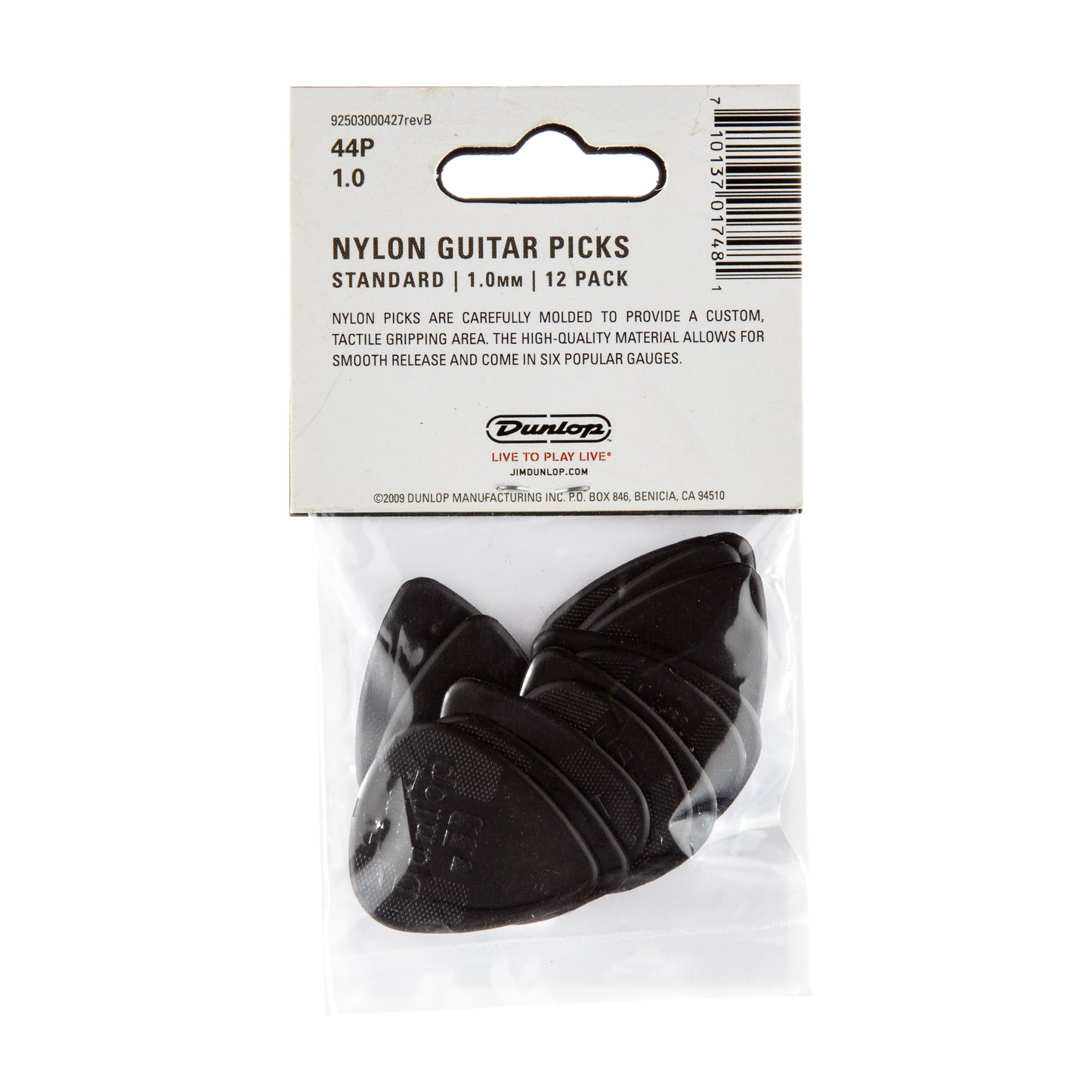Jim Dunlop DUNLOP NYLON 1.0mm STANDARD GUITAR PICK PLAYER'S PACK 12-PACK - 44P100
