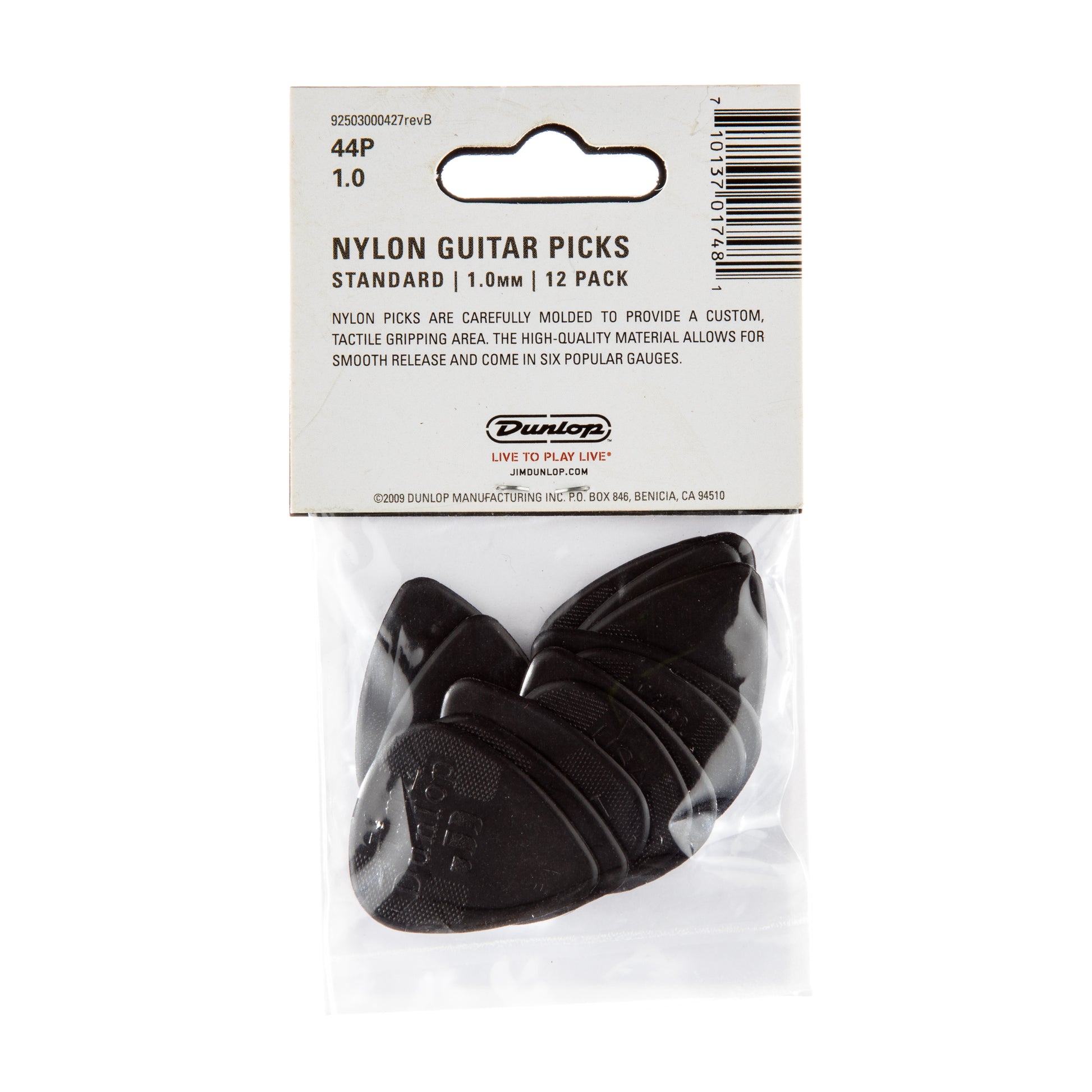 Jim Dunlop DUNLOP NYLON 1.0mm STANDARD GUITAR PICK PLAYER'S PACK 12-PACK - 44P100