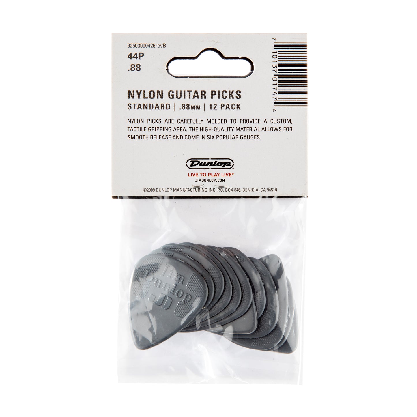 Jim Dunlop DUNLOP NYLON .88mm STANDARD GUITAR PICK PLAYER'S PACK 12-PACK - 44P088