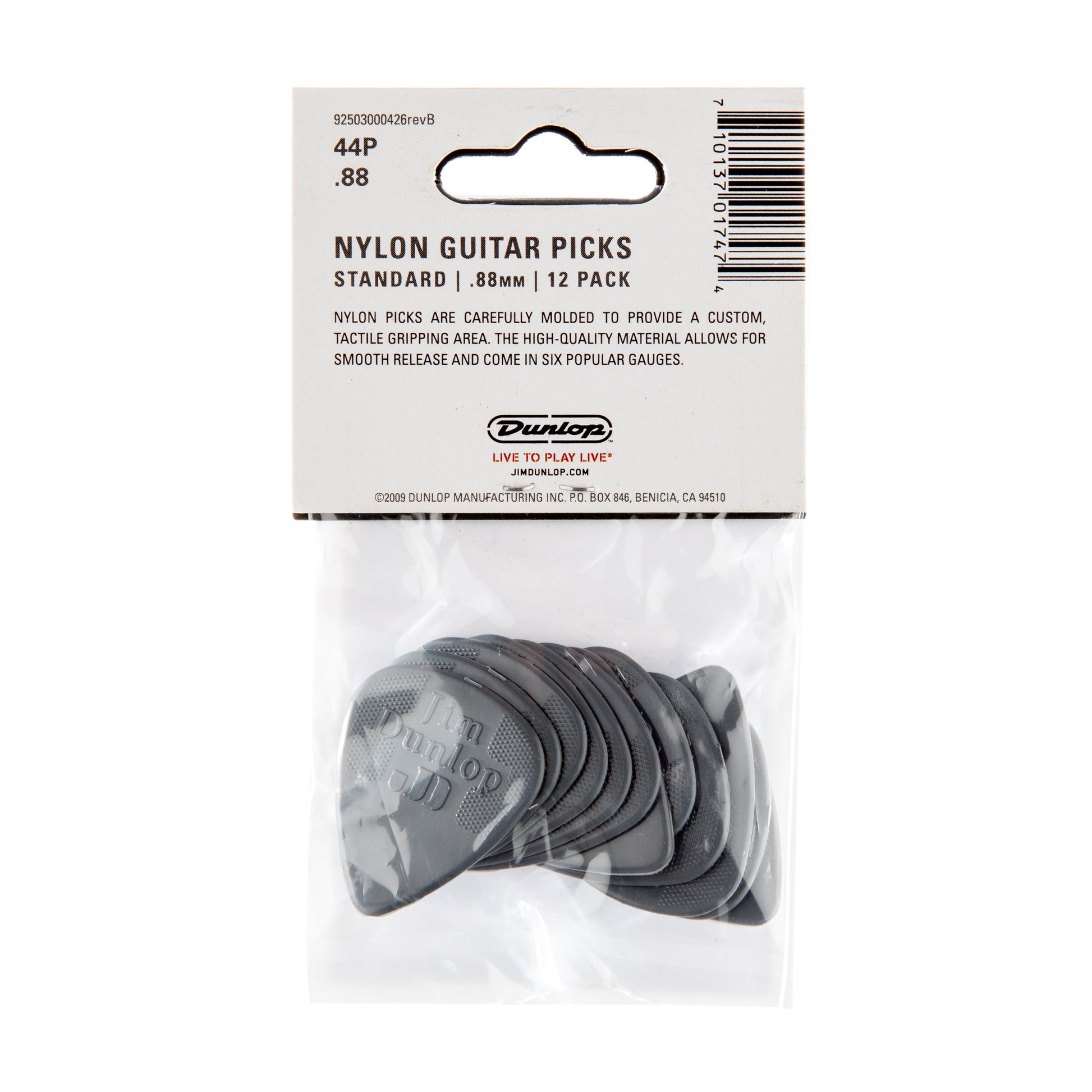 Jim Dunlop DUNLOP NYLON .88mm STANDARD GUITAR PICK PLAYER'S PACK 12-PACK - 44P088