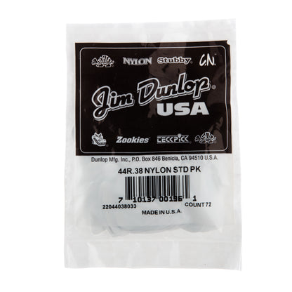 Jim Dunlop DUNLOP NYLON .38mm STANDARD GUITAR PICK REFILL BAG 72-PACK - 44R038