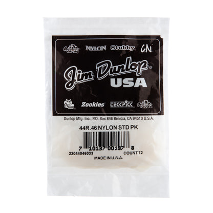 Jim Dunlop DUNLOP NYLON .46mm STANDARD GUITAR PICK REFILL BAG 72-PACK - 44R046