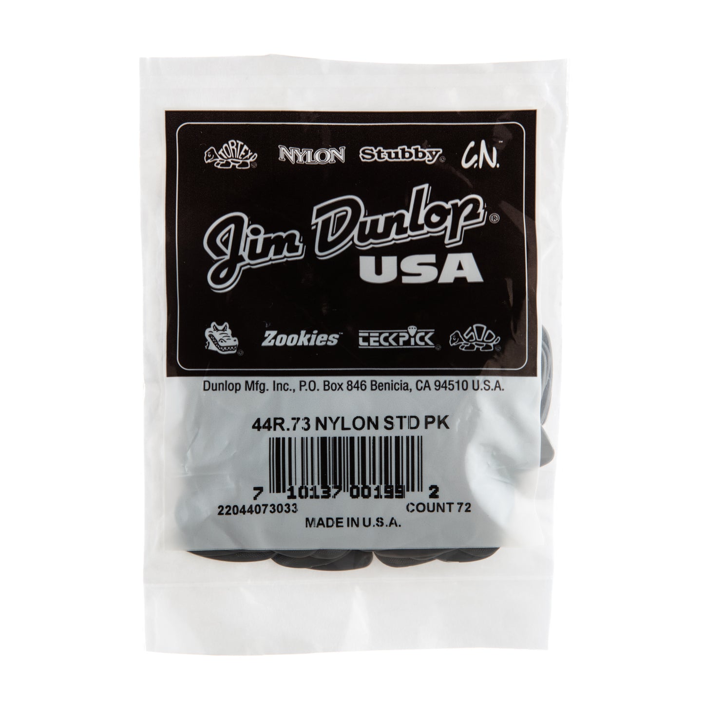 Jim Dunlop DUNLOP NYLON .73mm STANDARD GUITAR PICK REFILL BAG 72-PACK - 44R073