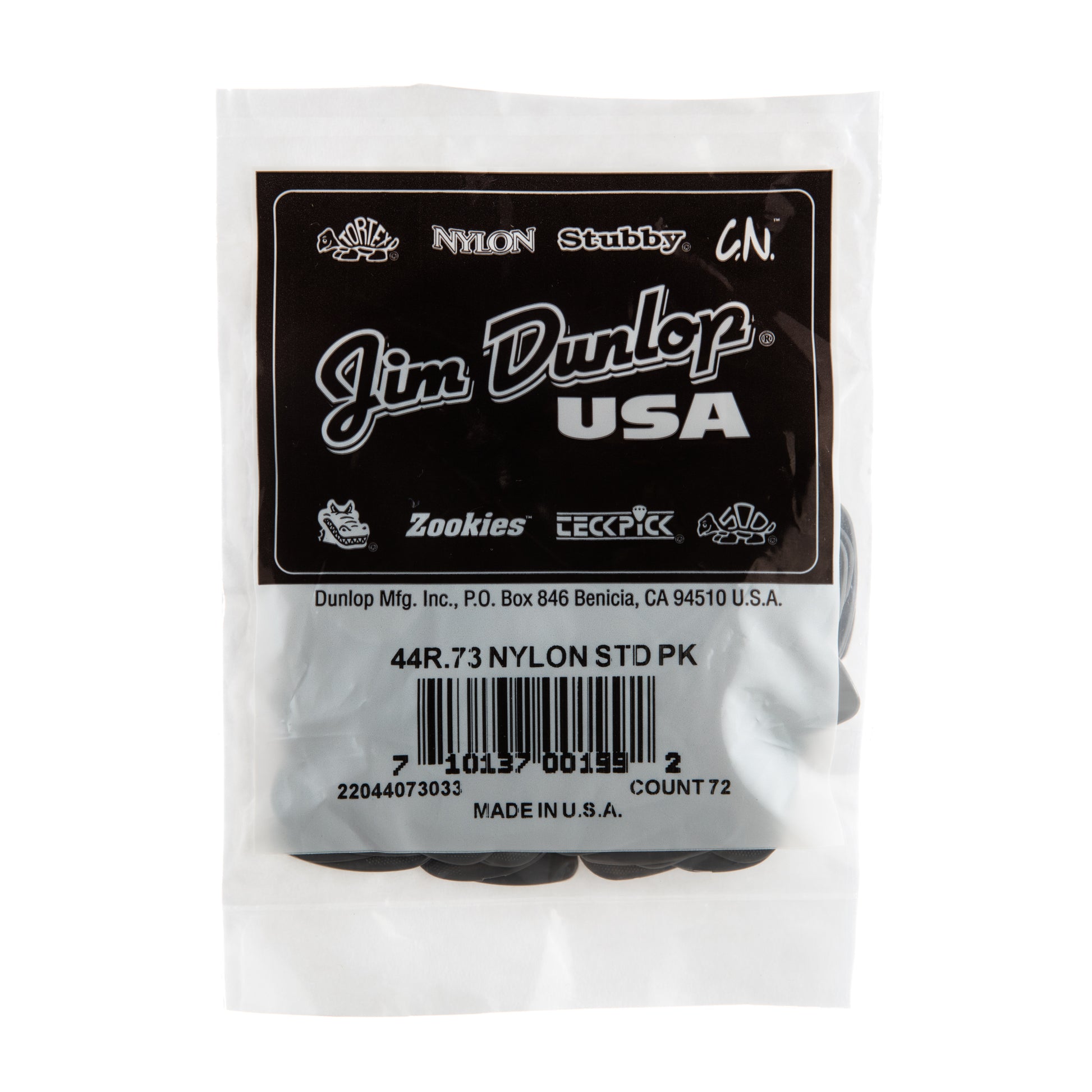 Jim Dunlop DUNLOP NYLON .73mm STANDARD GUITAR PICK REFILL BAG 72-PACK - 44R073