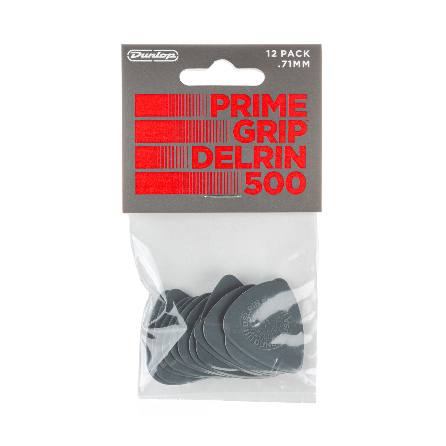 Jim Dunlop DUNLOP PRIMEGRIP .71mm DELRIN 500 GUITAR PICK PLAYER'S PACK 12-PACK - 450P071