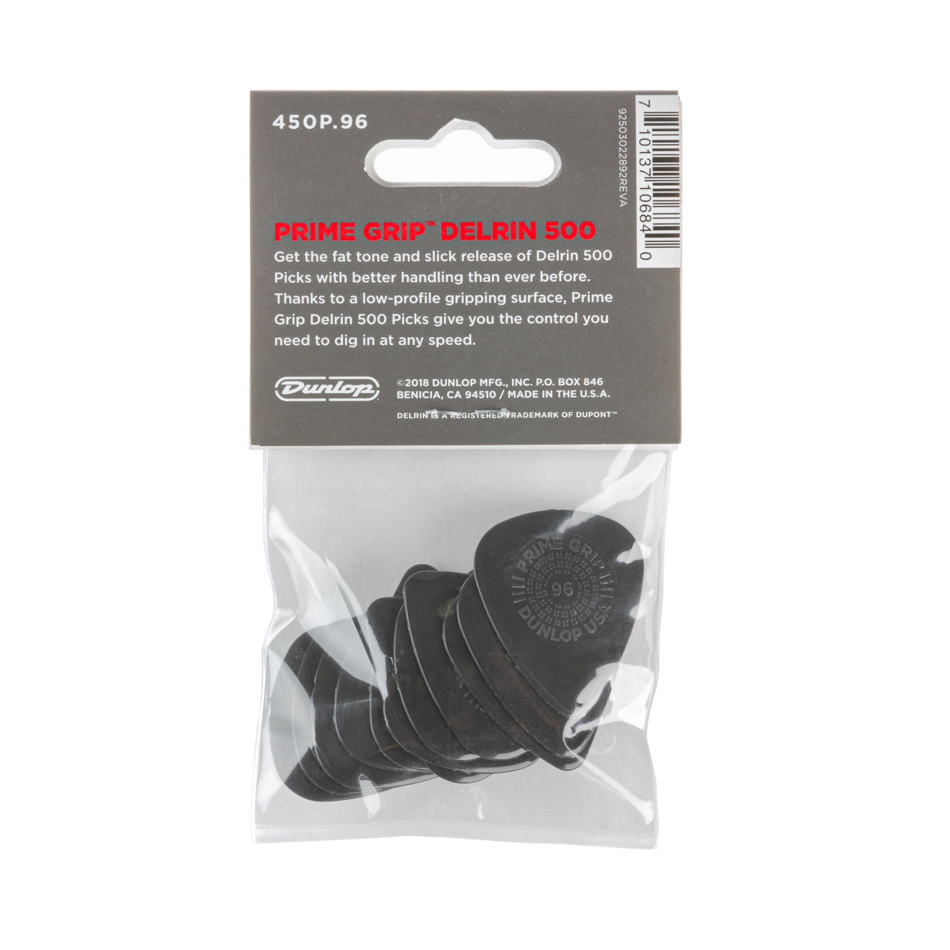 Jim Dunlop DUNLOP PRIMEGRIP .96mm DELRIN 500 GUITAR PICK PLAYER'S PACK 12-PACK - 450P096
