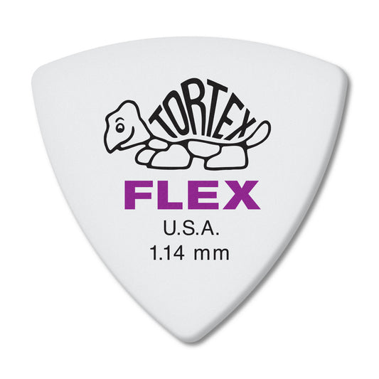 Jim Dunlop DUNLOP TORTEX FLEX 1.14mm TRIANGLE GUITAR PICK PLAYER'S PACK 06-PACK - 456P114