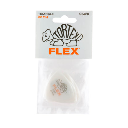 Jim Dunlop DUNLOP TORTEX FLEX .60mm TRIANGLE GUITAR PICK PLAYER'S PACK 06-PACK - 456P060