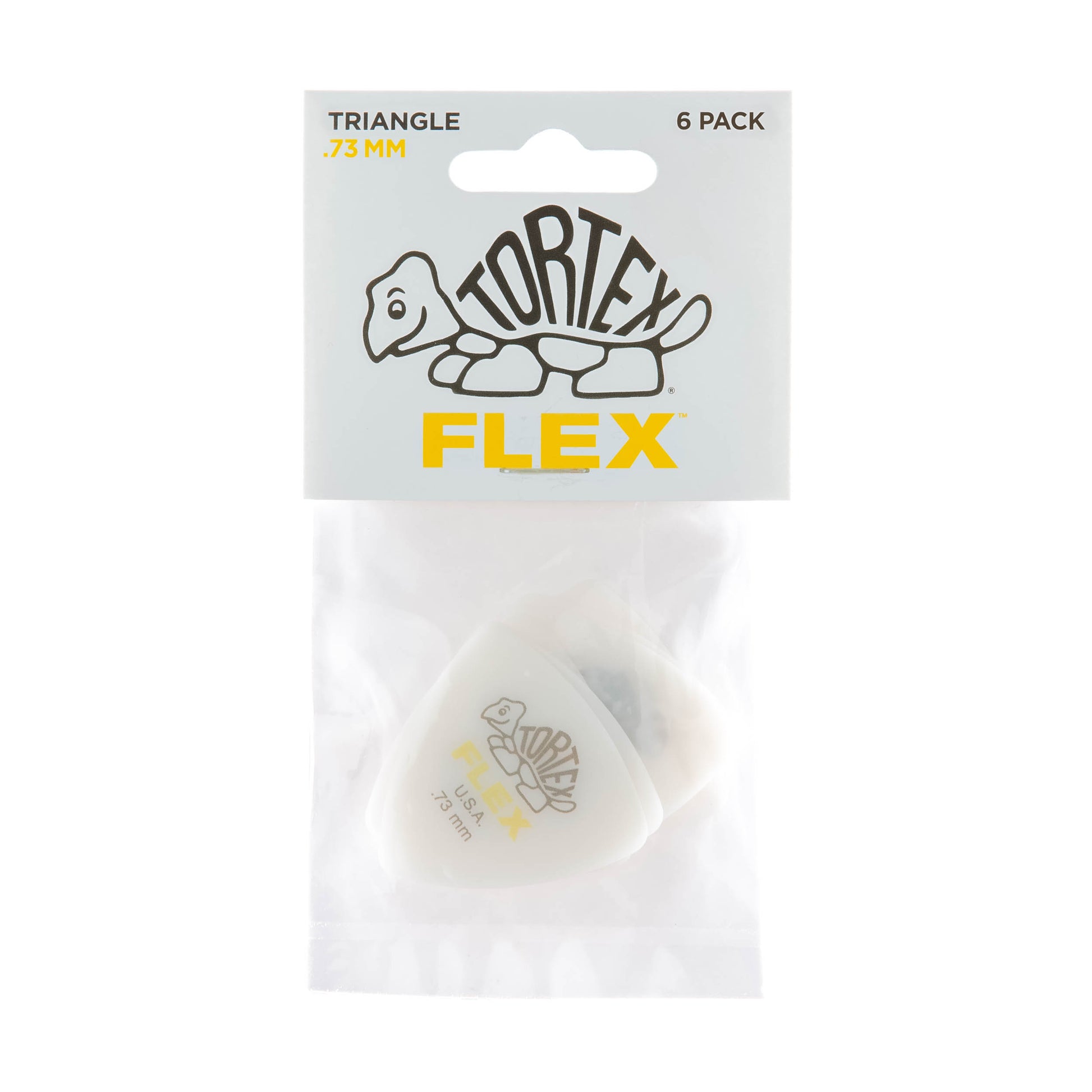 Jim Dunlop DUNLOP TORTEX FLEX .73mm TRIANGLE GUITAR PICK PLAYER'S PACK 06-PACK - 456P073