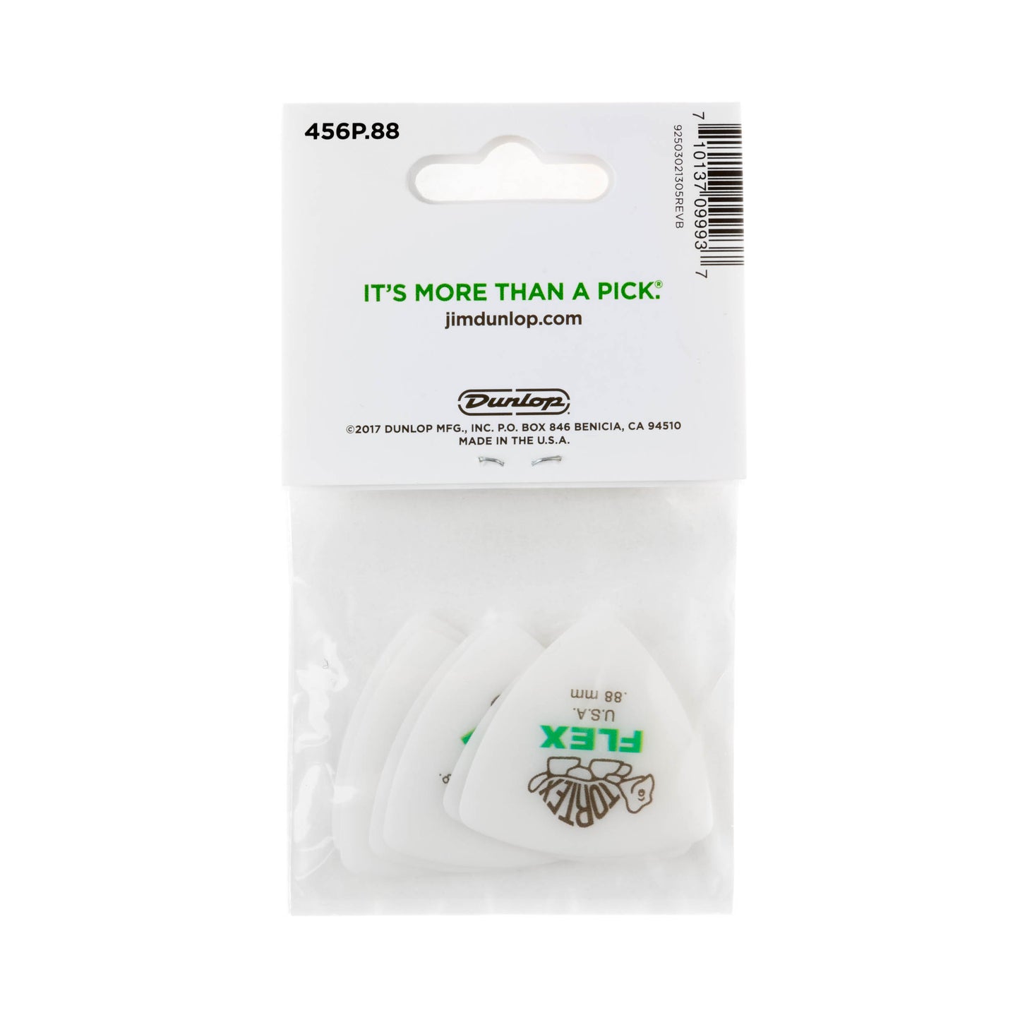 Jim Dunlop DUNLOP TORTEX FLEX .88mm TRIANGLE GUITAR PICK PLAYER'S PACK 06-PACK - 456P088
