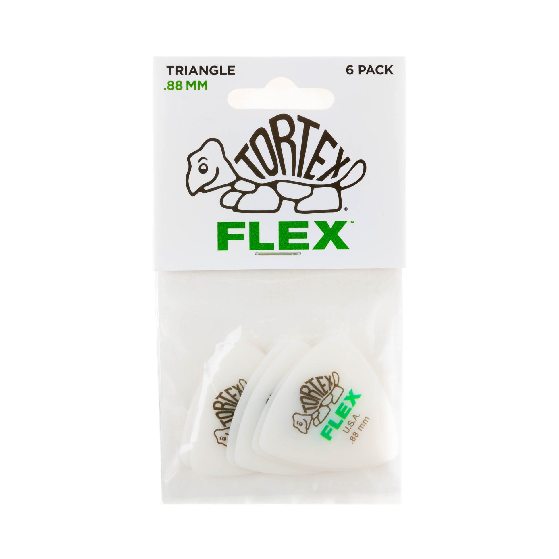 Jim Dunlop DUNLOP TORTEX FLEX .88mm TRIANGLE GUITAR PICK PLAYER'S PACK 06-PACK - 456P088